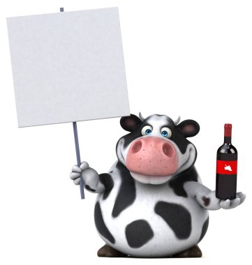   çizgi film karakteri şarap holding