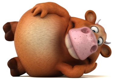 komik karikatür inek 