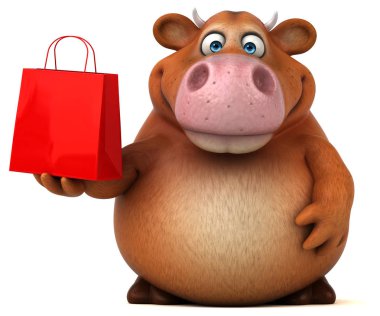  çizgi film karakteri holding çanta 