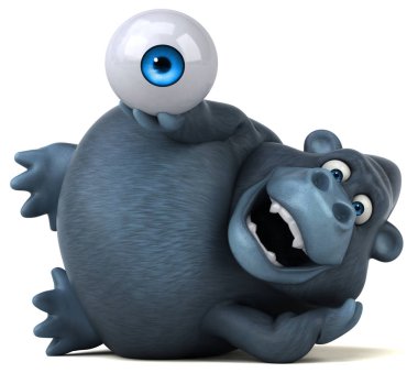 Komik goril holding göz