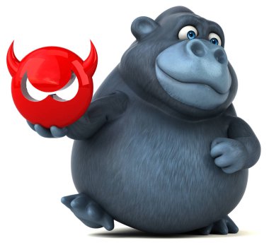 Komik goril holding virüs