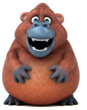 Eğlenceli çizgi film Orangutan 