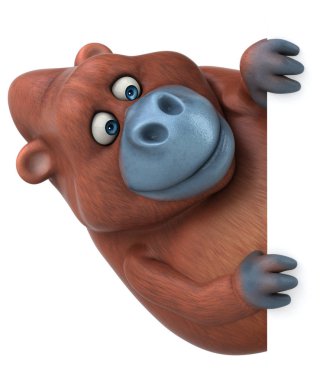 çizgi film karakteri holding kartı 