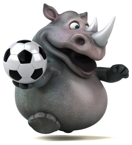 Funny cartoon character holding ball — Stock Photo, Image