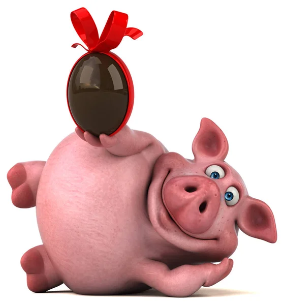 Personaj de desene animate care deține ouă de Paște — Fotografie, imagine de stoc