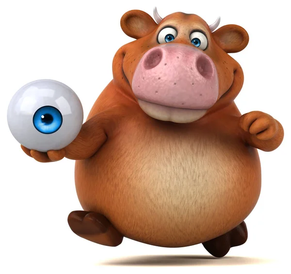 Cartoon character holding eye — Stock Photo, Image