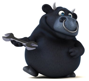 çizgi film karakteri holding aracı  