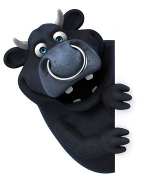 Komik boğa holding kartı