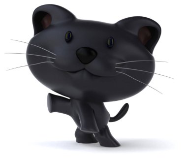 Eğlenceli kara kedi modeli