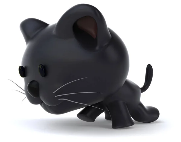 Eğlenceli kara kedi modeli — Stok fotoğraf