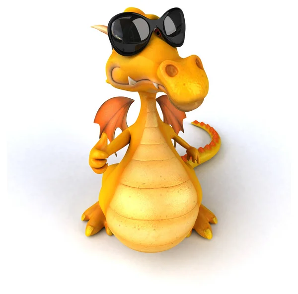 Fun dragon with sunglasses — Stock Photo, Image