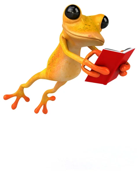 Cartoon personagem segurando livro — Fotografia de Stock