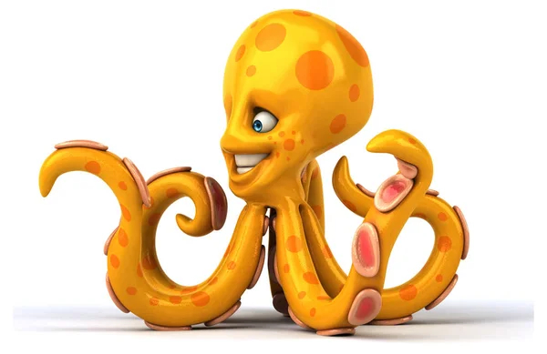 Octopus cartoon character — Stock Photo, Image