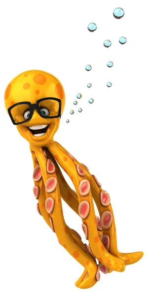 Kreslená postavička chobotnice — Stock fotografie