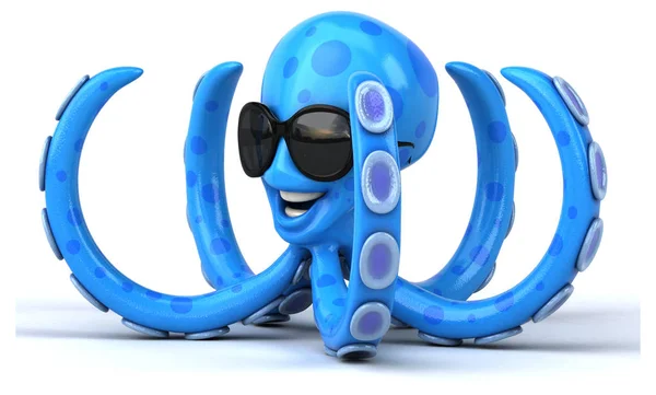 Oktopus-Zeichentrickfigur — Stockfoto