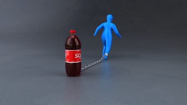 Símbolo de carga con soda — Vídeo de stock