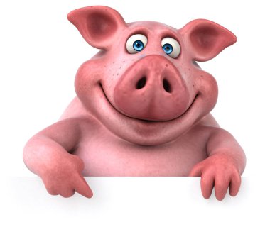 çizgi film karakteri holding kartı 