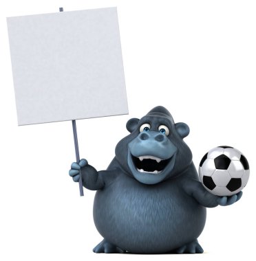 çizgi film karakteri holding topu