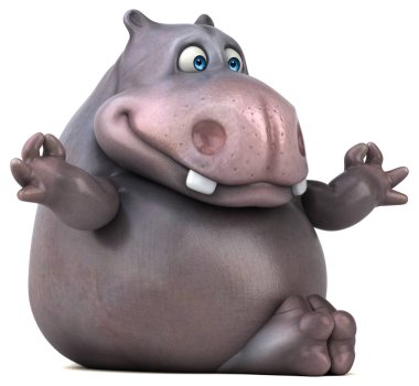 Fun hippo model clipart
