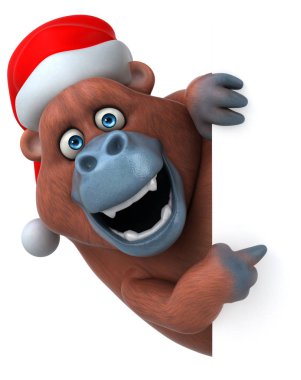 çizgi film karakteri giyen Noel Baba şapkası 