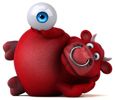 çizgi film karakteri holding göz 