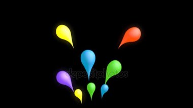 Koyu arka plan üzerinde renkli damla