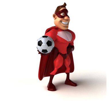 süper kahraman holding topu 