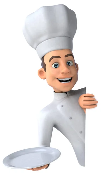 Chef holding plate — Stock Photo, Image