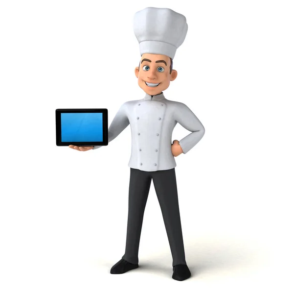 Chef che tiene tablet — Foto Stock