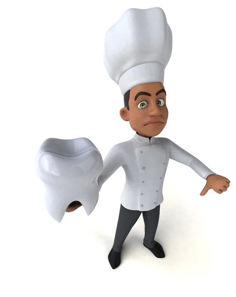 Chef sosteniendo diente — Foto de Stock