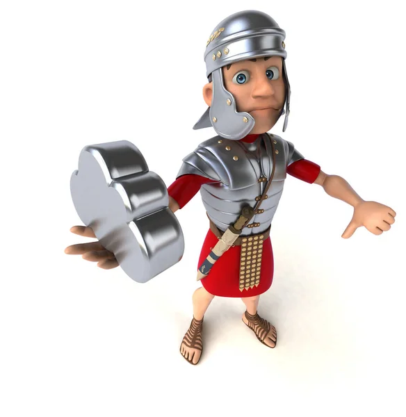 Roman soldier with cloud sign — Stock Photo, Image