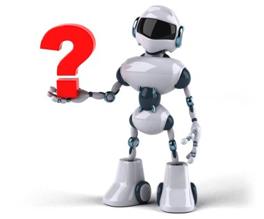 Robot holding soru işareti 