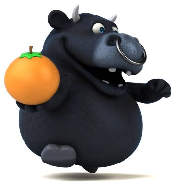 çizgi film karakteri turuncu holding