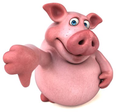 komik karikatür domuz 