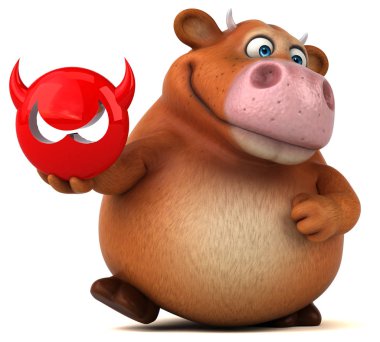 çizgi film karakteri holding virüs 