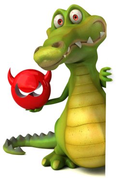 çizgi film karakteri holding virüs 