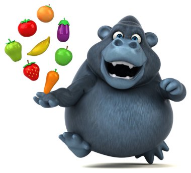  karakter holding meyve ve sebze 