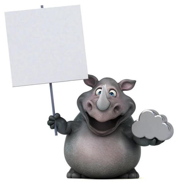 Seriefiguren holding molnet — Stockfoto