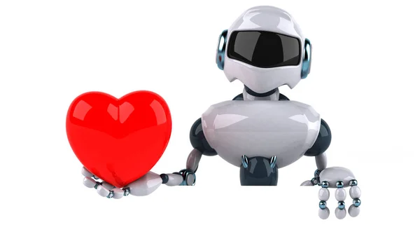 Robot holding heart — Stock Photo, Image