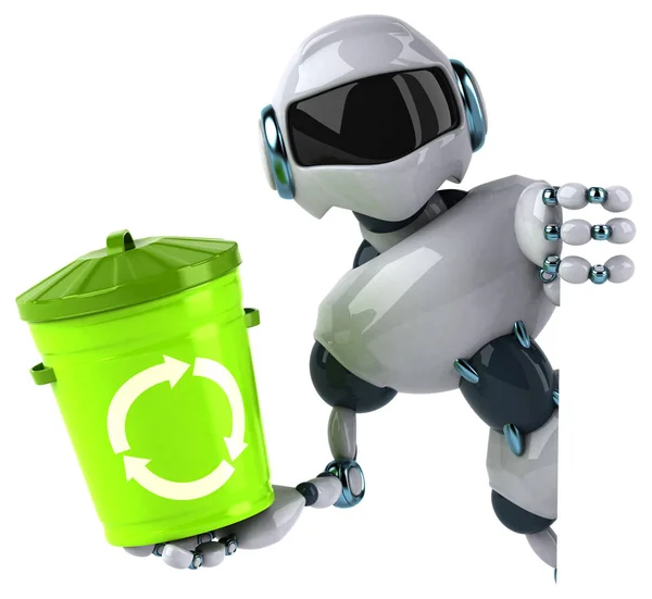 Robot holding bin — Stock Photo, Image