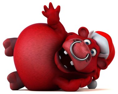 çizgi film karakteri giyen Noel Baba şapkası 