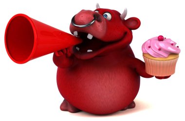 cupcake tutarak çizgi film karakteri