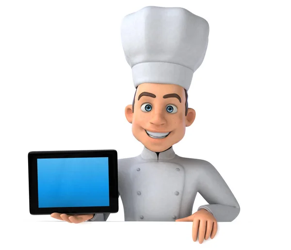 Chef che tiene tablet — Foto Stock