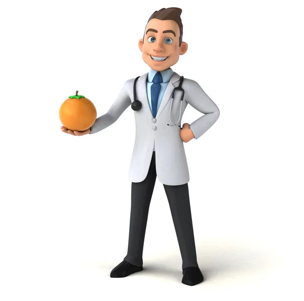 Doctor sosteniendo naranja —  Fotos de Stock