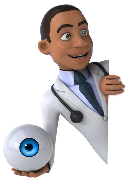 Doctor sosteniendo ojo — Foto de Stock