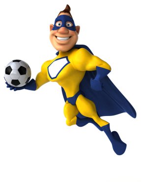  süper kahraman holding topu