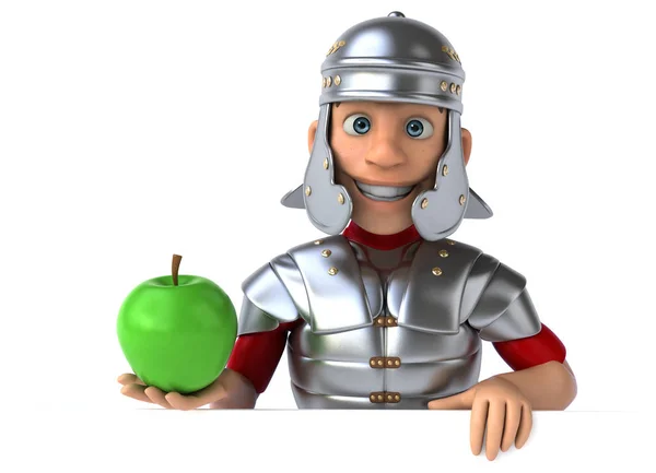Rzymski żołnierz z jabłkiem — Zdjęcie stockowe