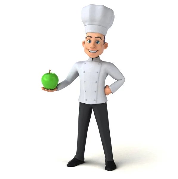 Chef sosteniendo manzana —  Fotos de Stock