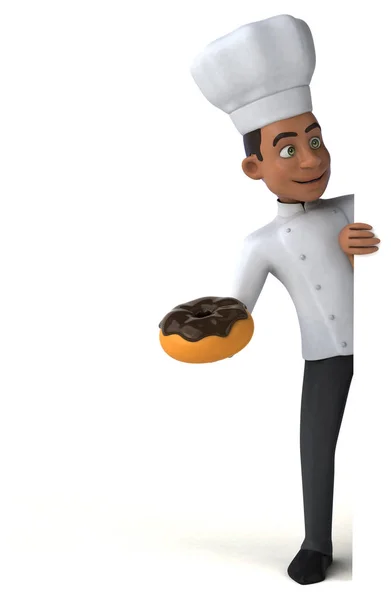 Chef-kok bedrijf donut — Stockfoto