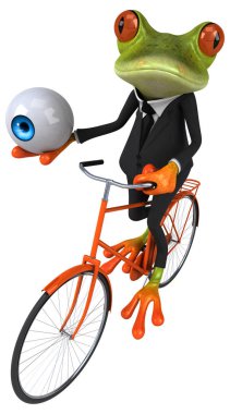 çizgi film karakteri holding göz